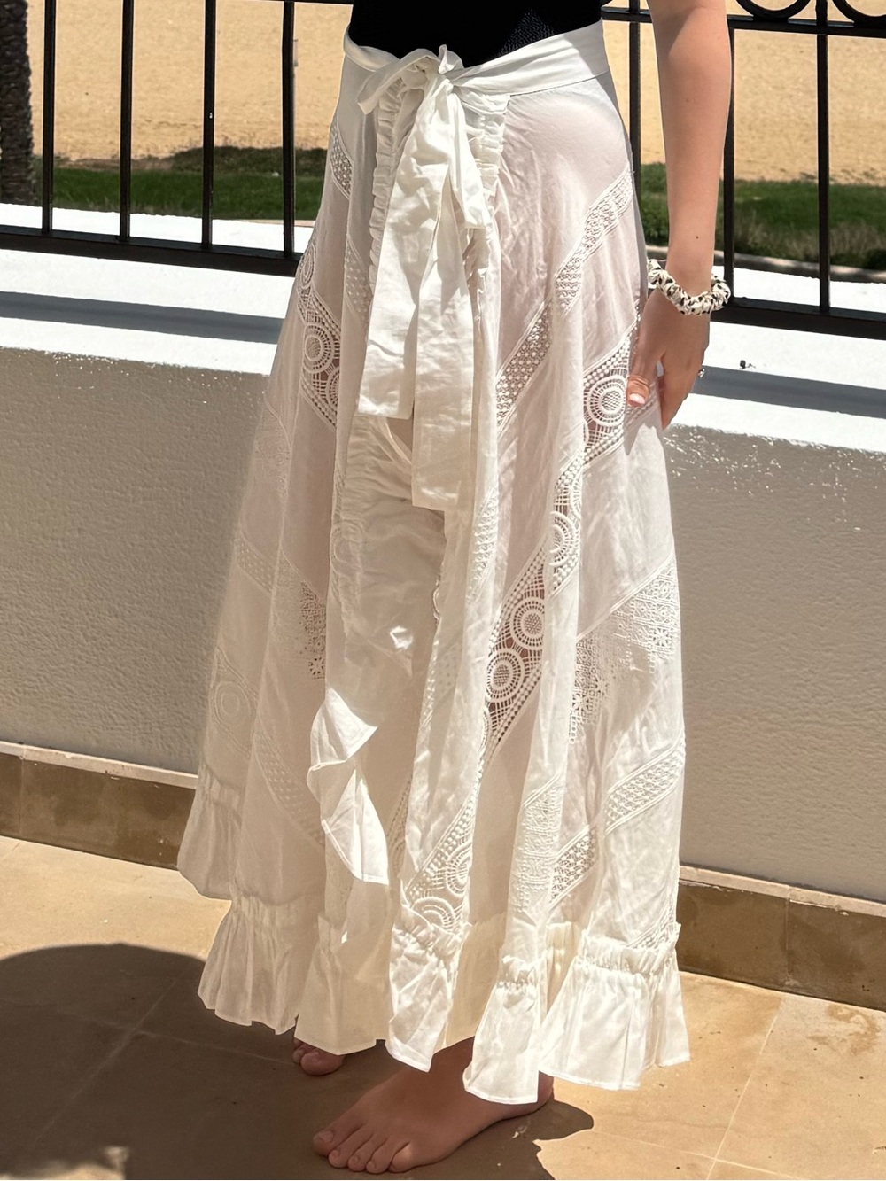 Worn once Waimari Sevillana Wrap Skirt in Cotton Blend